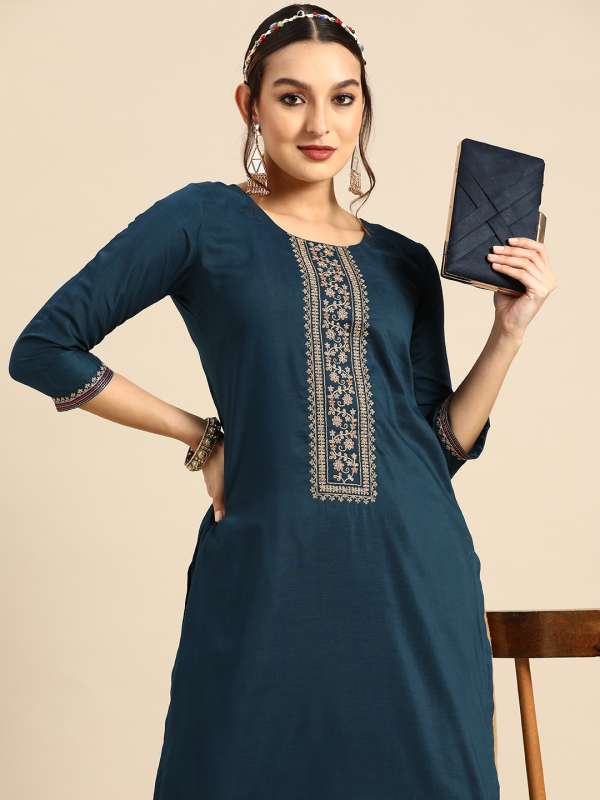 Party wear sale kurtis myntra