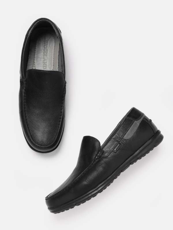 Woodland black loafer shoes outlet
