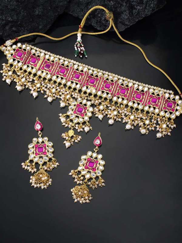 Magenta hot sale jewellery set
