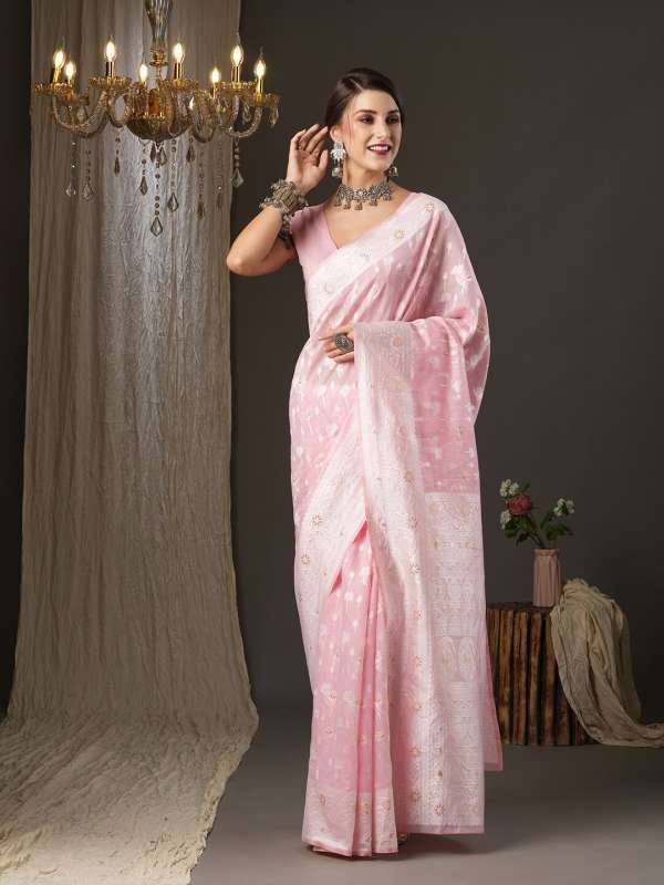 Pink Traditional Saree - Buy Pink Traditional Saree online in India