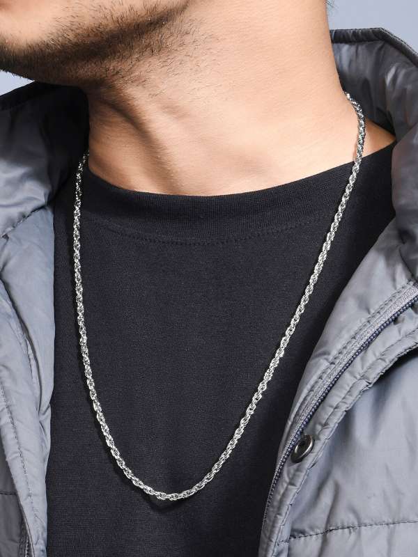 Chandi chain for mens price sales