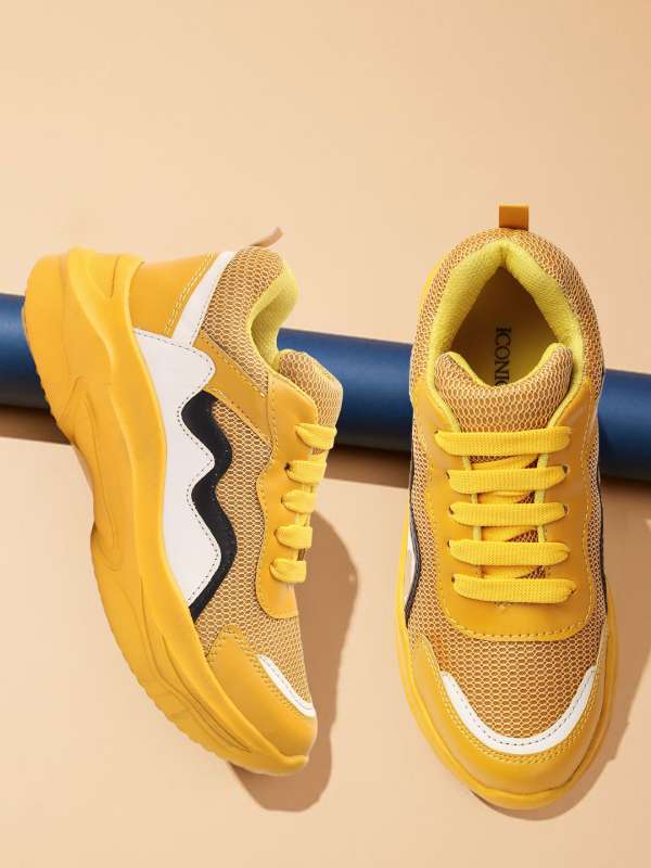 Yellow sneakers clearance