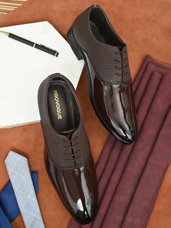 Buy Men Brown Leather Formal Shoes Online - 676956