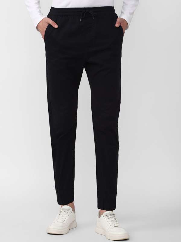 Buy Louis Philippe Men Black Straight Fit Solid Formal Trousers  Trousers  for Men 2263692  Myntra