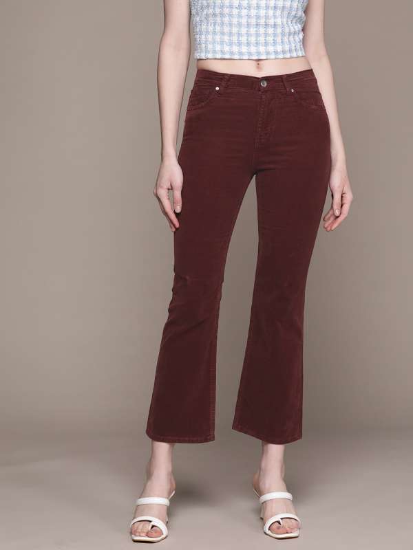 Women's High-Rise Vintage Corduroy Bootcut Jeans India