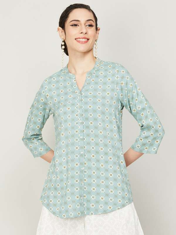 Melange By Lifestyle Green Kurtis Buy Melange By Lifestyle Green