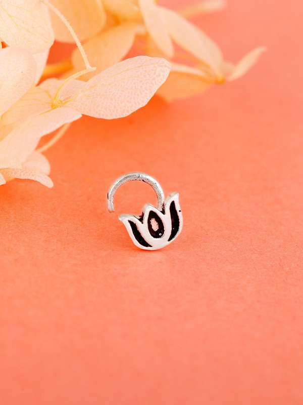 Oxidised silver sales nose pin online