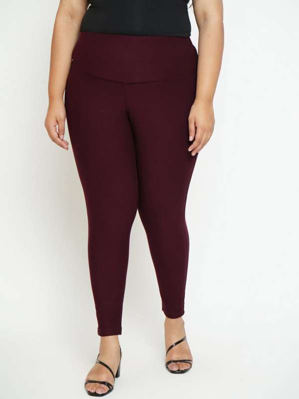 Plus Size Olive Essential Tummy Shaper Jegging Online in India
