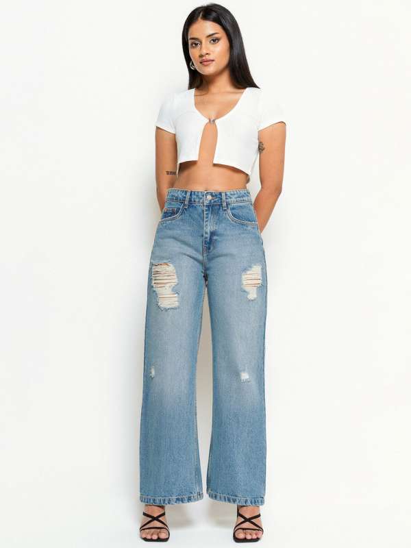 Jeans online womens myntra shop