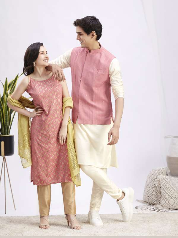 Pink nehru jacket hot sale