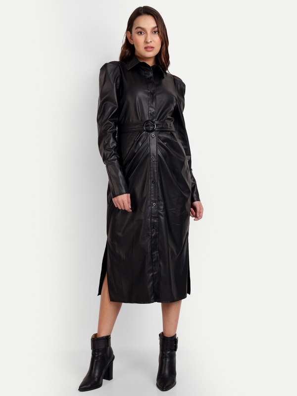 Leather Midi Dress