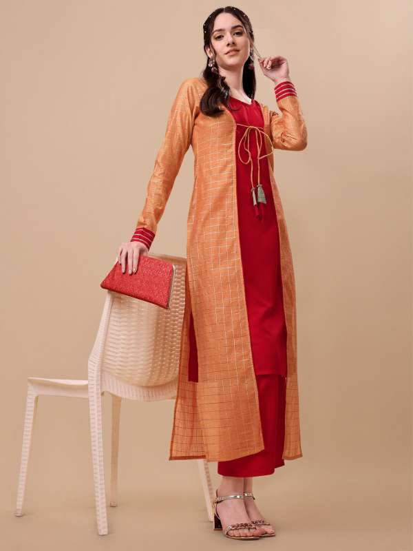 Jacket kurti cheap with palazzo