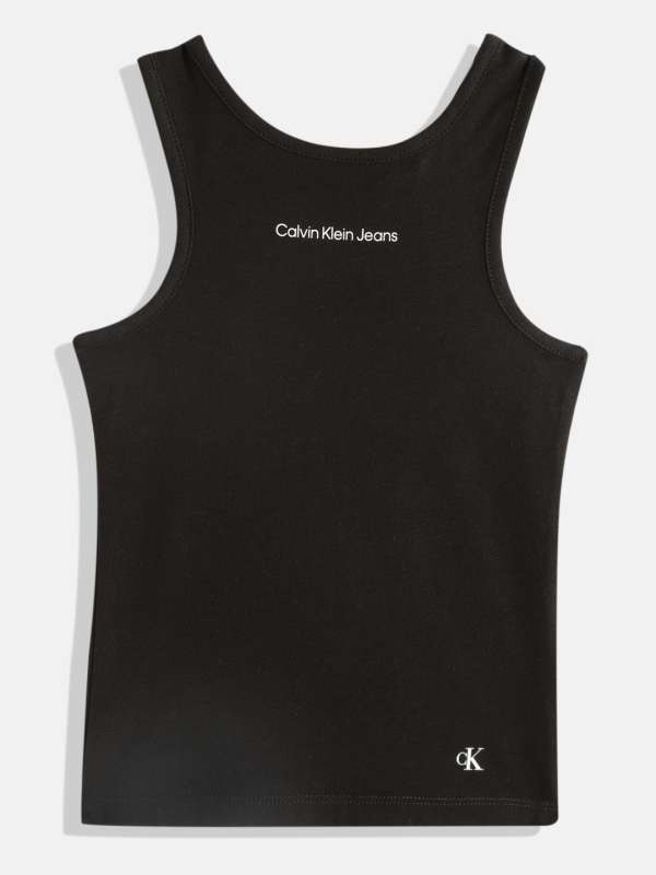 Buy Calvin Klein Girls Brand Logo Printed Pure Cotton Tank Top Tops for Girls 21343166 Myntra