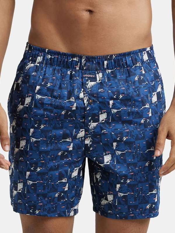 JOCKEY Printed Men Blue Bermuda Shorts - Buy JOCKEY Printed Men Blue Bermuda  Shorts Online at Best Prices in India