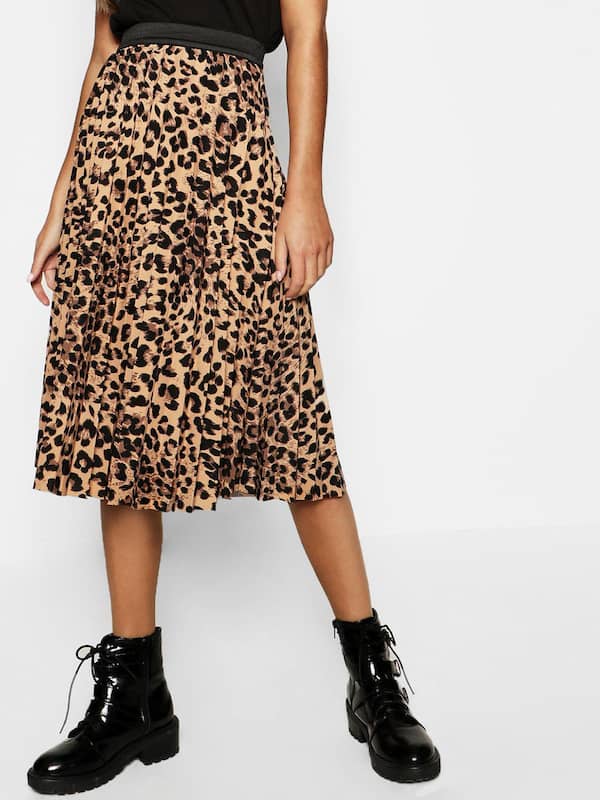 Cheetah Print Flounce Skirt