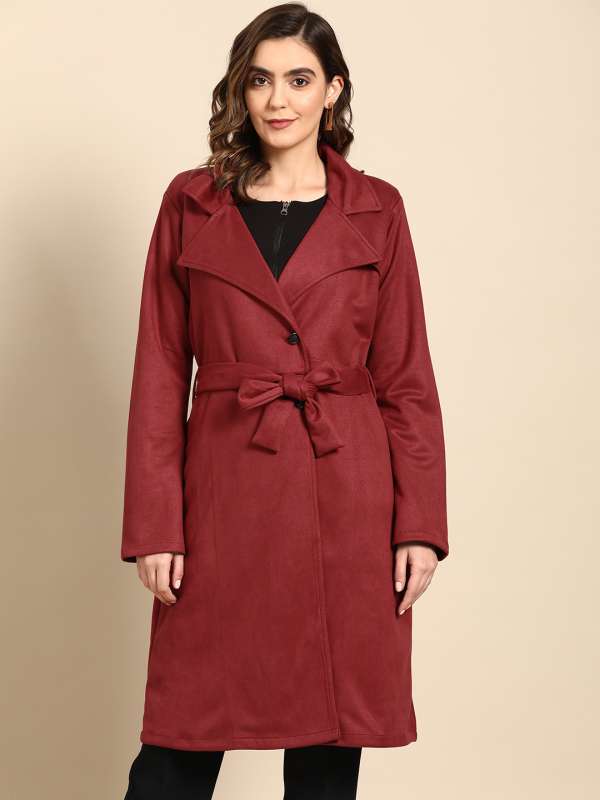 Buy Wrap Midi Dress Coat, Winter Pleated Jacket for Women Lavinia Online in  India 