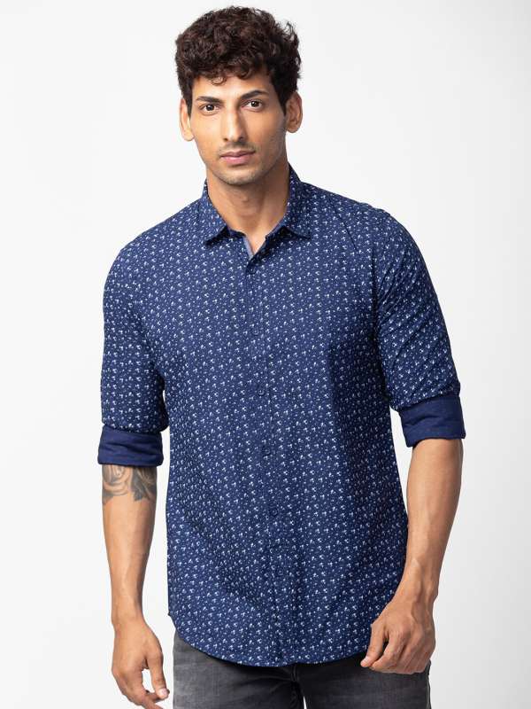 Spykar Men Blue Shirts Buy Spykar Men Blue Shirts online in India