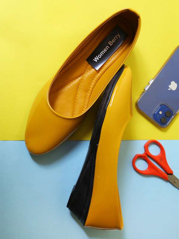 Yellow wedge best sale heels