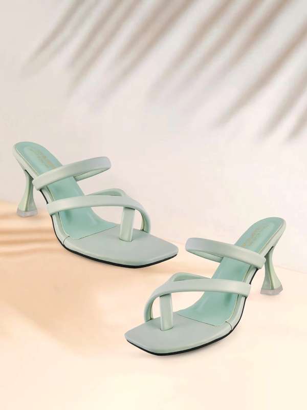Sea green heels top