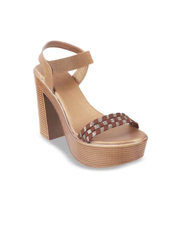MOCHI Women Tan Heels - Buy MOCHI Women Tan Heels Online at Best Price -  Shop Online for Footwears in India