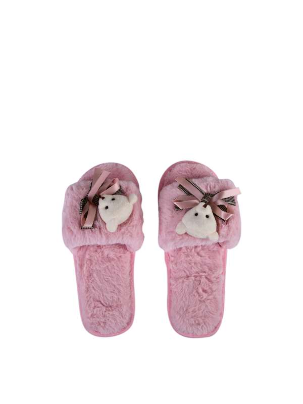 Fluffy sliders best sale for girls