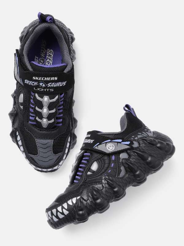 Skechers boys nitrate on sale microblast trainers black