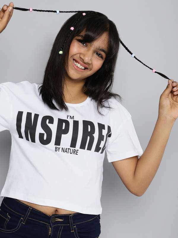 Girls white tee shirt clearance