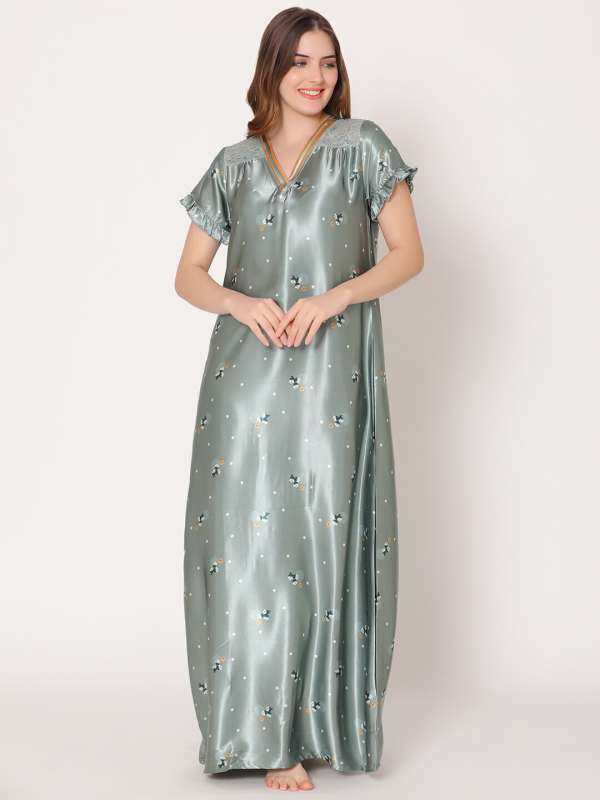 Myntra satin nighty clearance