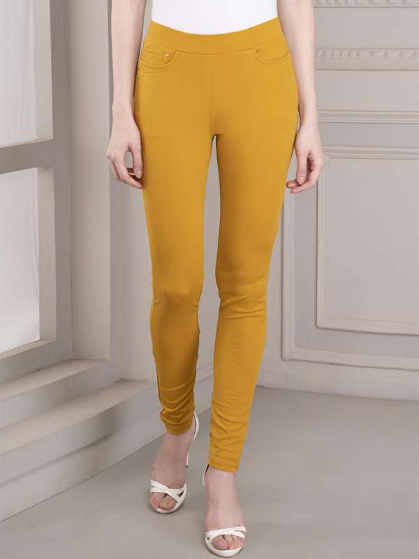 Mustard yellow jeggings online