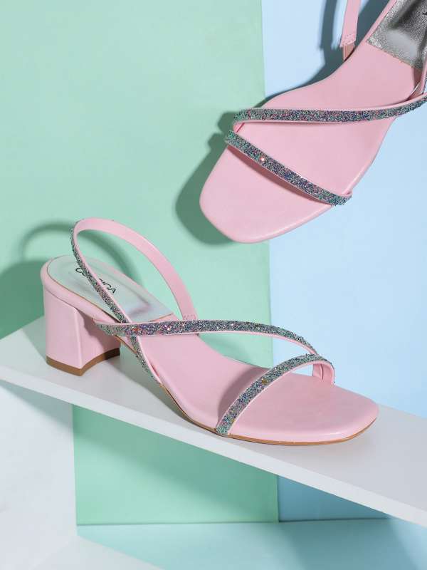 Shimmer block discount heel sandals