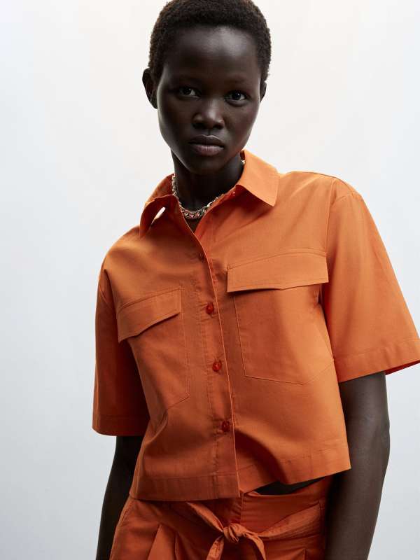 Short sleeve button up women online