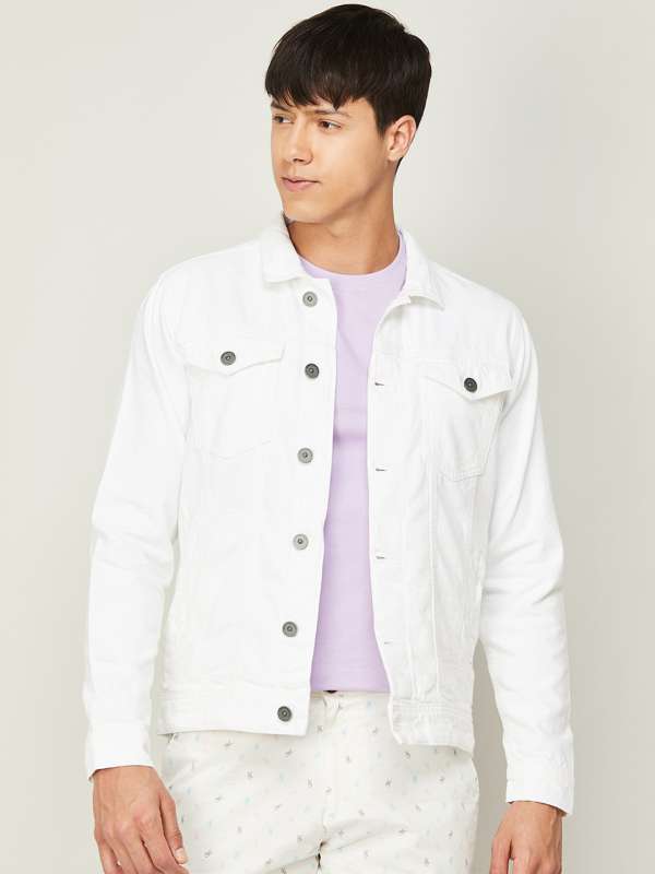 White jean jacket for boys discount