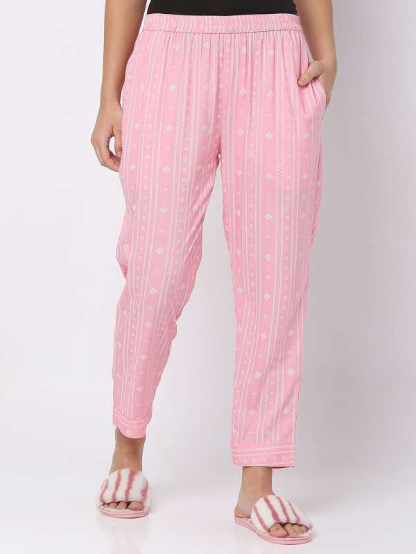 Buy Harpa Women Pink Regular Fit Solid Parallel Trousers  Trousers for  Women 7441105  Myntra