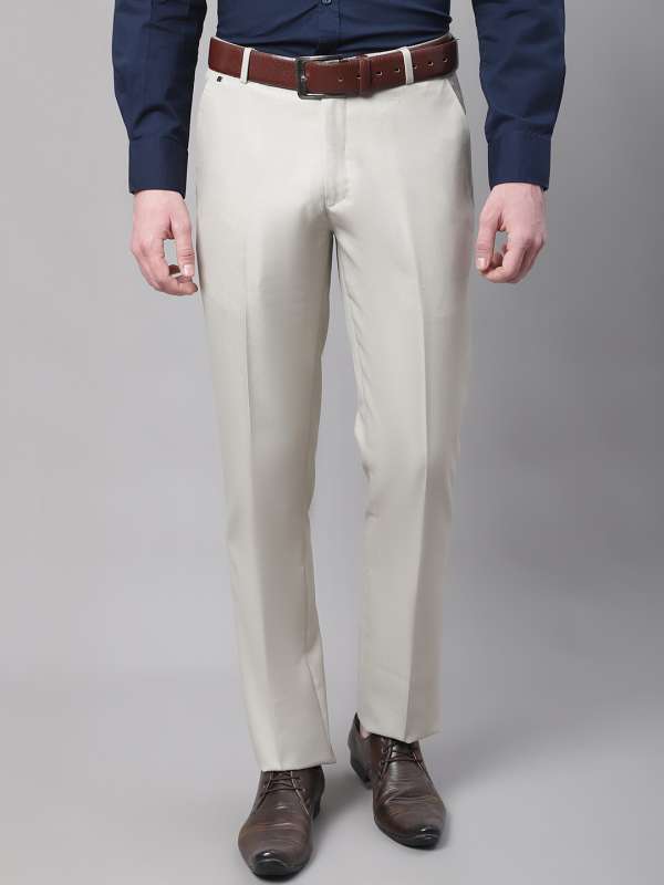 Buy Men Navy Solid Slim Fit Formal Trousers Online  652721  Peter England