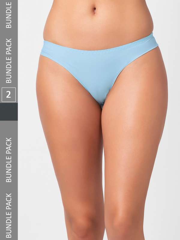 Buy LOW-RISE BLUE LACY THONG BRIEF for Women Online in India