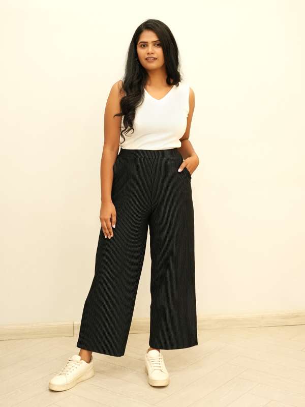Women Striped Trousers Buy Women Striped Trousers online in India