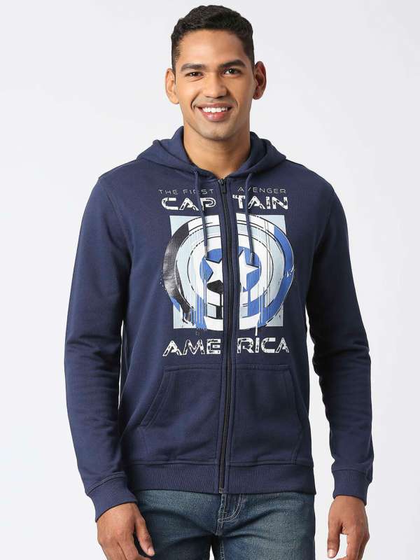 Men Sweatshirts Hoodies Captain America Buy Men Sweatshirts Hoodies Captain America online in India