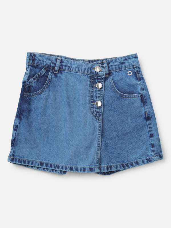 Long denim skirt myntra online