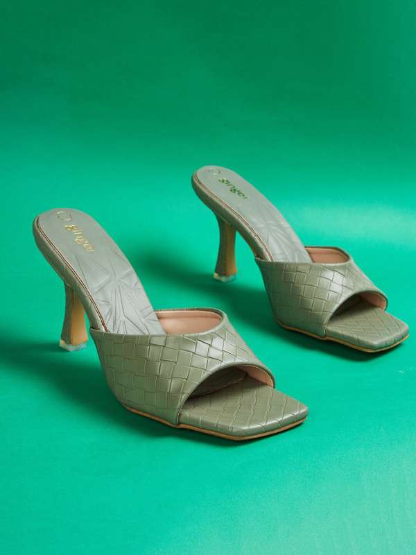 Slip on heel sandals best sale
