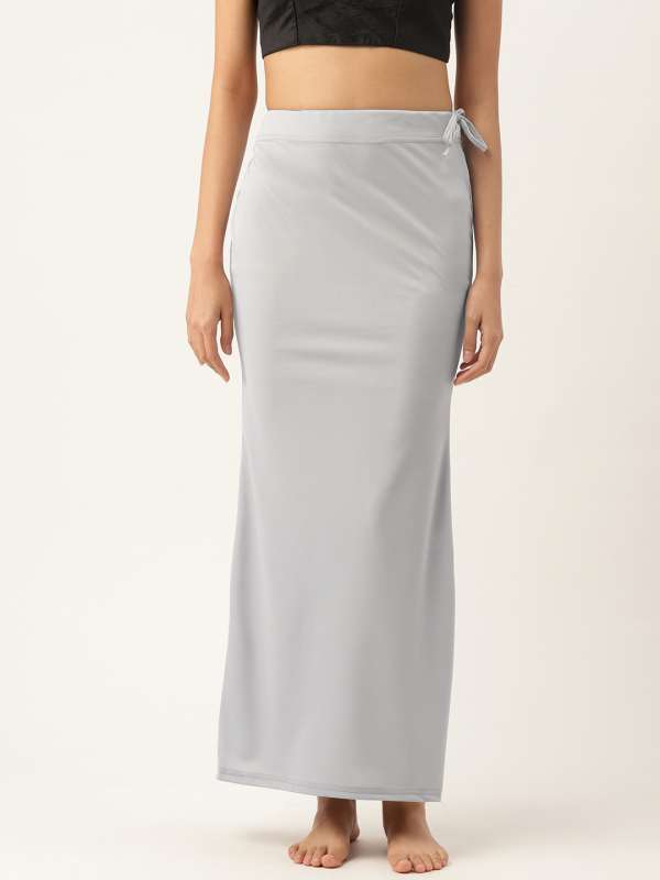 Grey plain saree shapewear - G3-WSP00025 