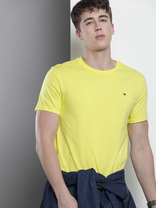 Tommy hilfiger yellow t shirt cheap