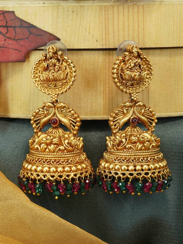 22k Gold Small Jhumka Earrings | Raj Jewels-sgquangbinhtourist.com.vn