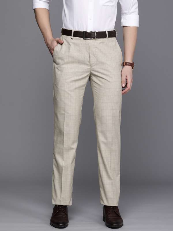 Buy Raymond Men Light Fawn Contemporary Fit Polyester Blend Formal Trouser  Online at Low Prices in India  Paytmmallcom
