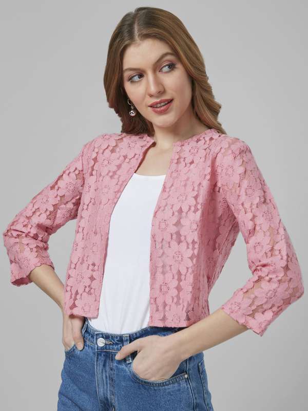 Pink shrug jacket new arrivals