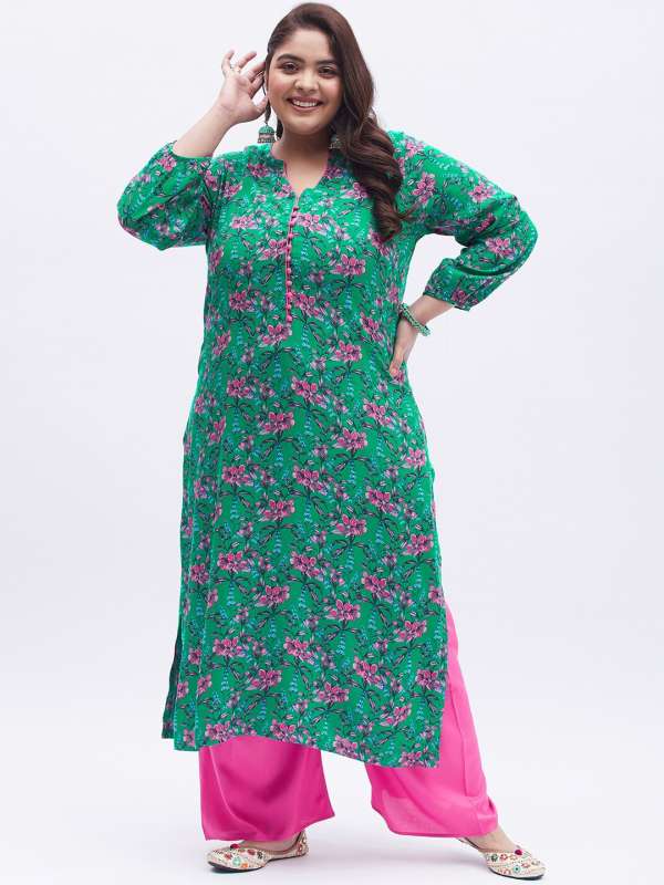 Myntra plus top size kurtis