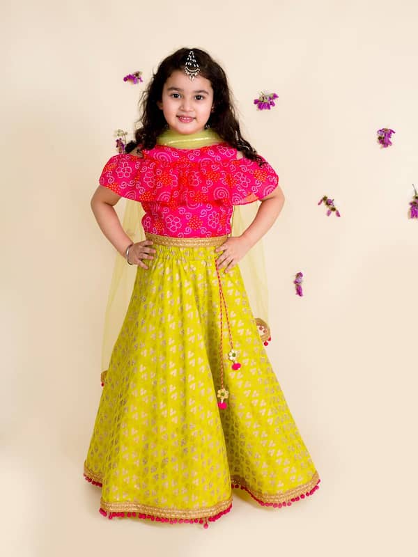 Kids Party Lehenga | Baby Girl Lehenga Dress for Indian Wedding-gemektower.com.vn