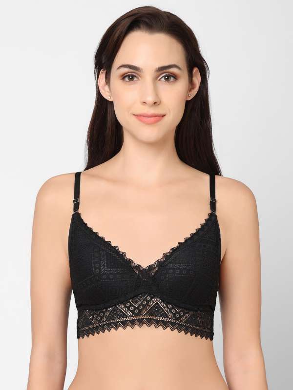 Buy online Solid Black Lace Non Padded Bra from lingerie for Women by  Clovia for ₹309 at 48% off