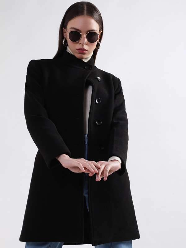 Long single breasted women's coat online