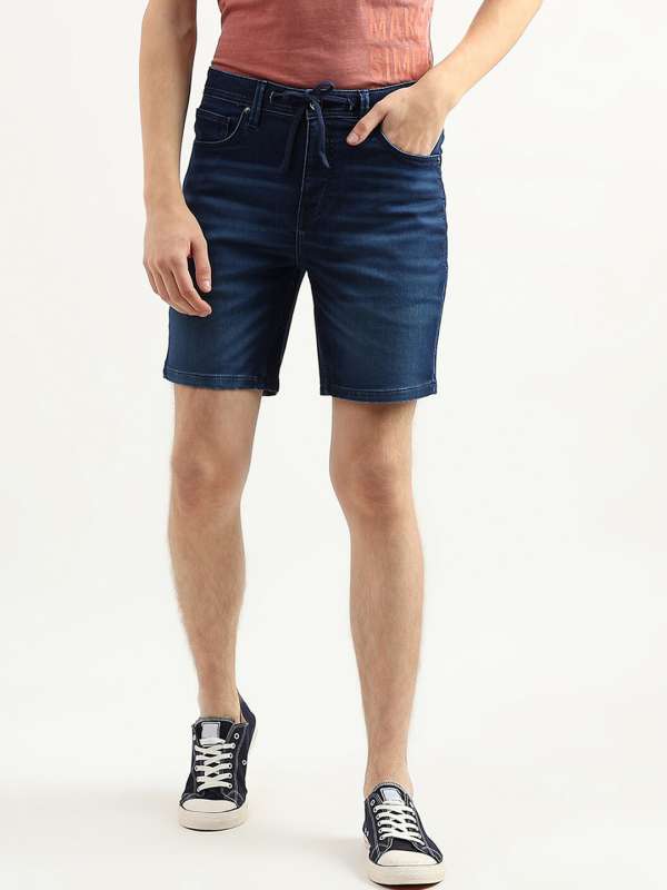 Men Blue Denim Shorts Buy Men Blue Denim Shorts online in India