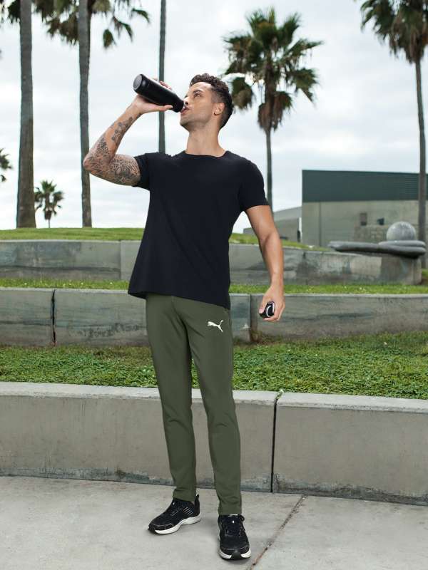 Puma green outlet track pants